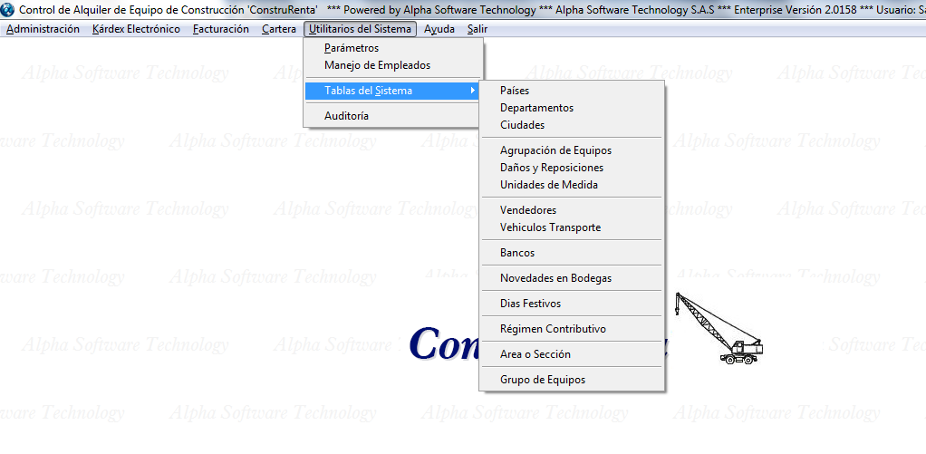 Men� Utilitarios del Sistema